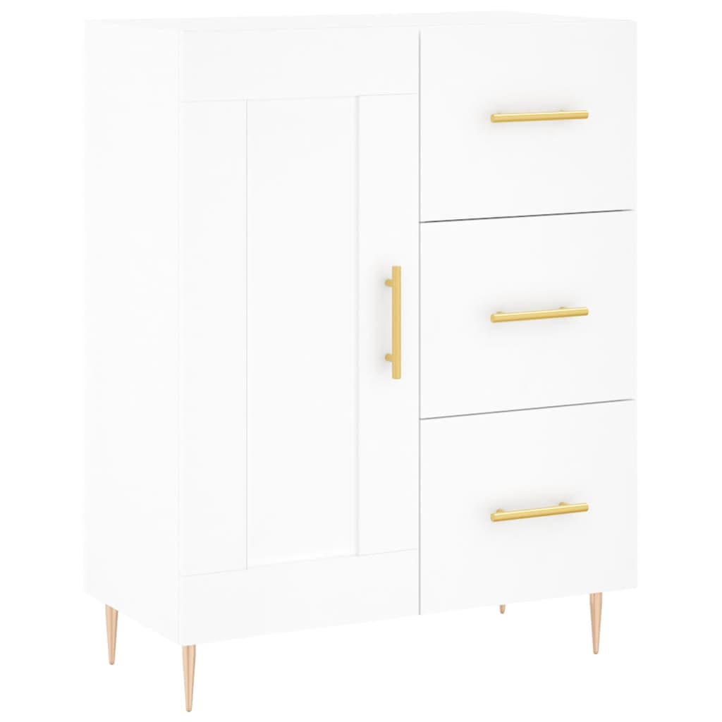 vidaXL Buffet haut Blanc 69,5x34x180 cm Bois d'ingénierie