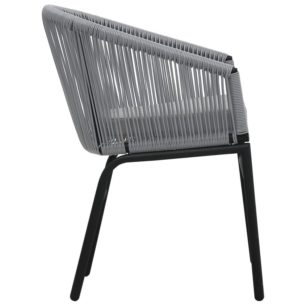 vidaXL Chaises de jardin lot de 2 Anthracite Rotin PE