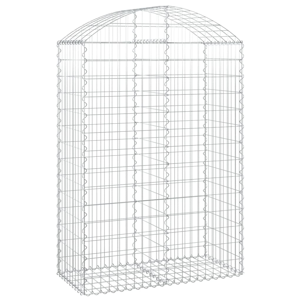 vidaXL Panier de gabions arqué 100x50x140/160 cm Fer galvanisé