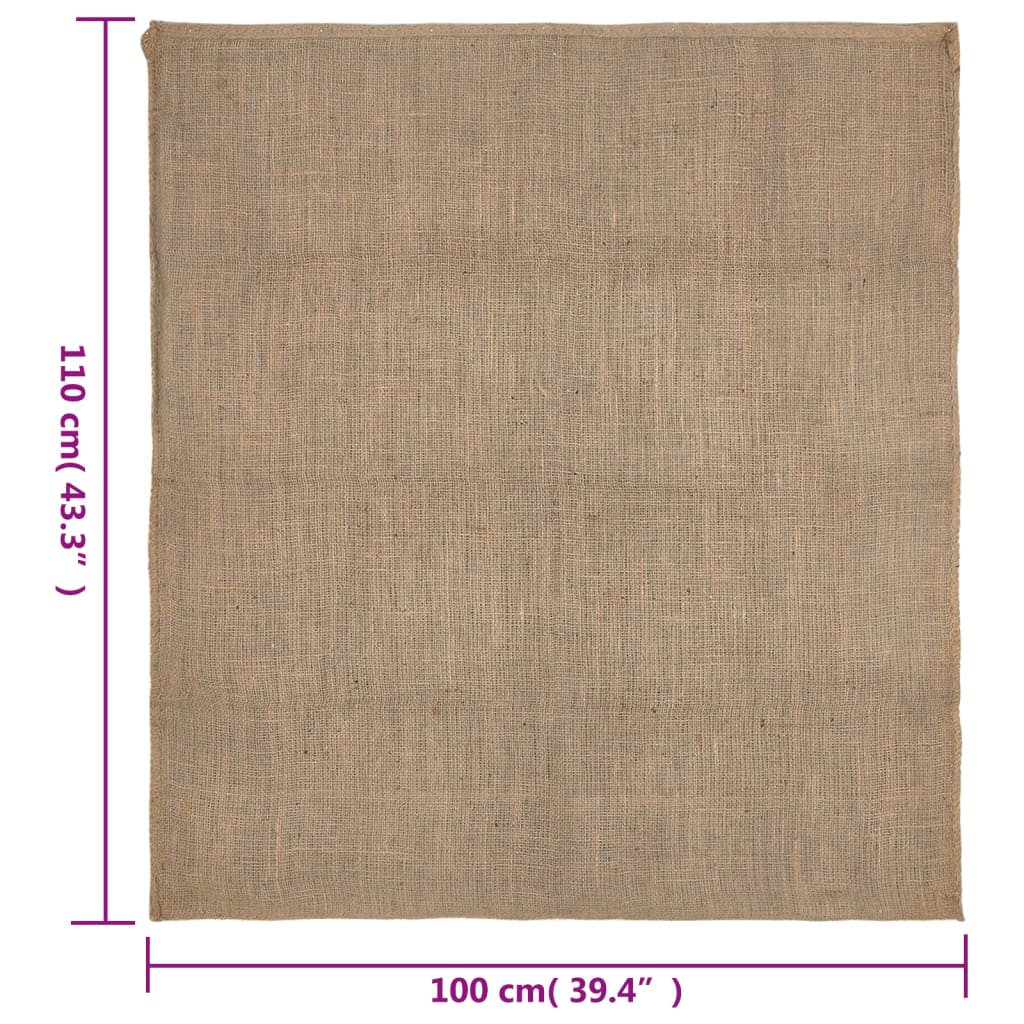 vidaXL Sacs en jute 10 pcs 100x110 cm 100 % jute 220 g/m²