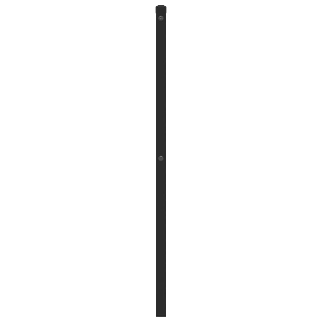 vidaXL Tête de lit métal noir 90 cm