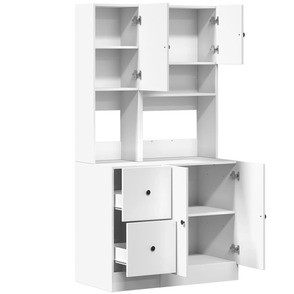 vidaXL Armoire de cuisine blanc 95x50x180 cm bois d'ingénierie