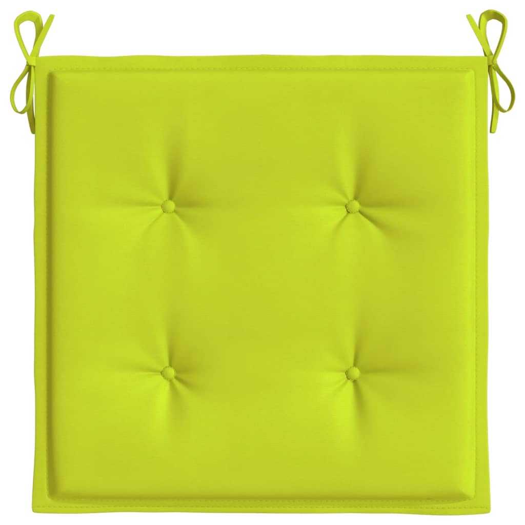 vidaXL Coussins de chaise de jardin lot de 6 vert vif 50x50x3 cm