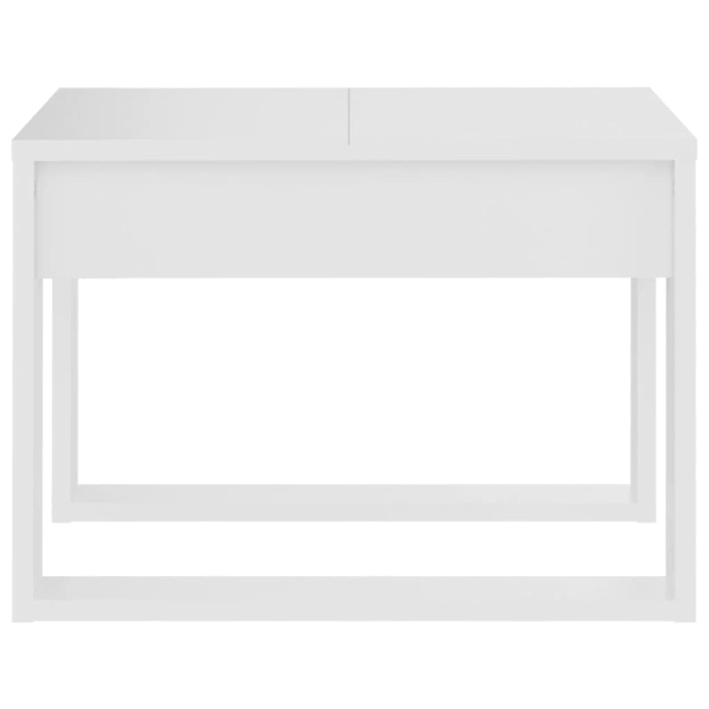vidaXL Table d'appoint Blanc 50x50x35 cm Bois d’ingénierie