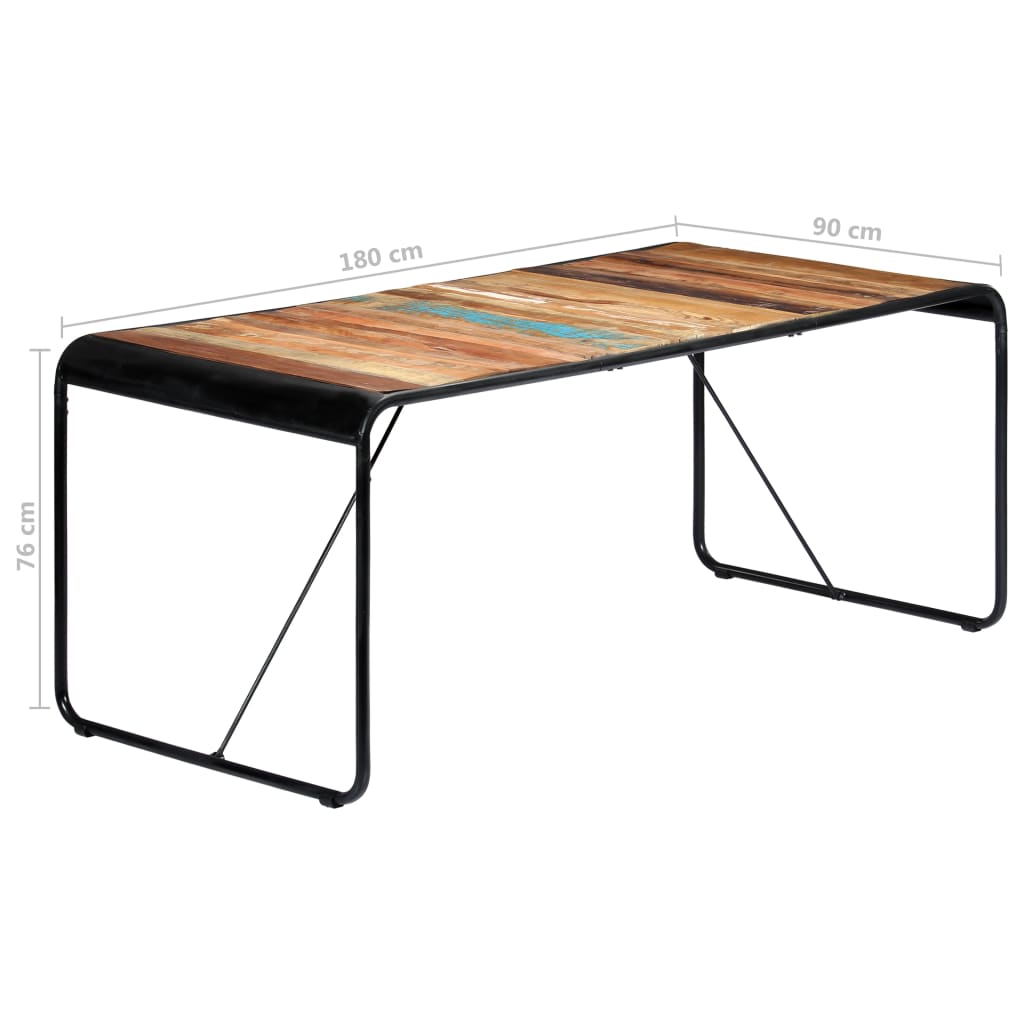 vidaXL Table à manger 180x90x76 cm Bois de récupération massif