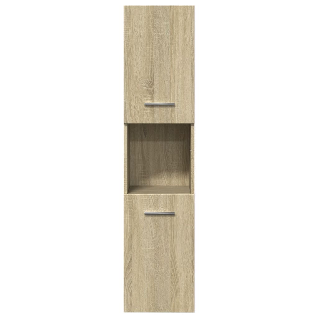 vidaXL Armoire de salle de bain Chêne sonoma 30x30x130 cm Aggloméré