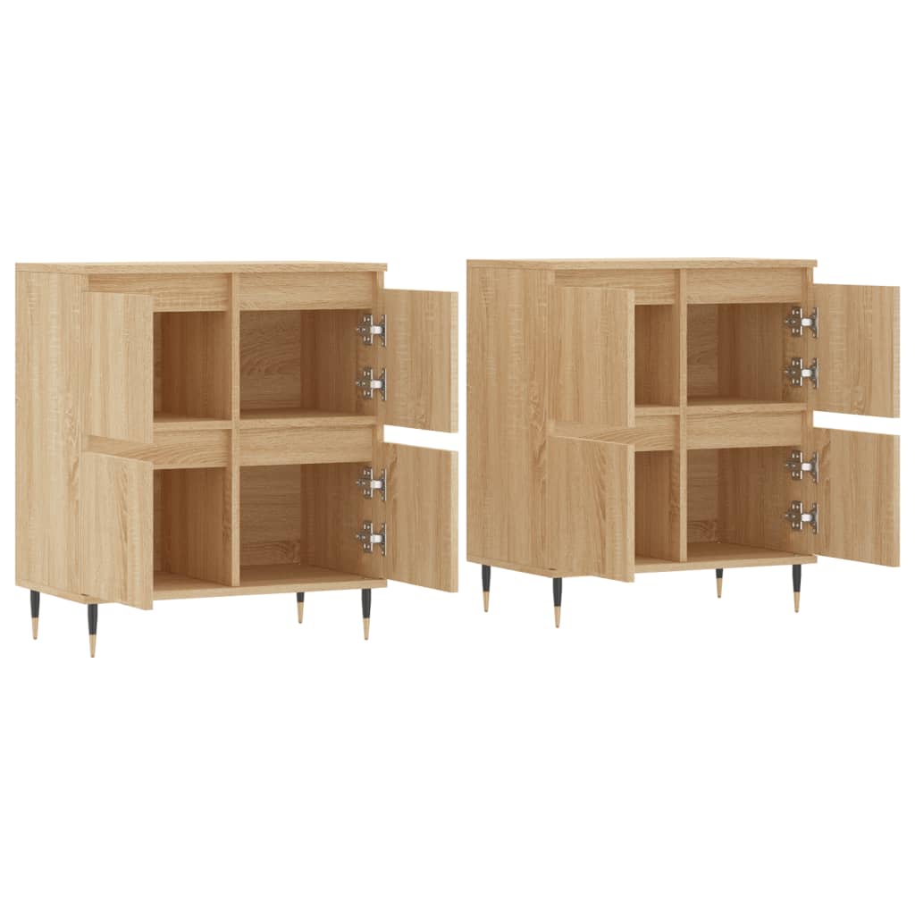 vidaXL Buffets 2 pcs chêne sonoma bois d'ingénierie