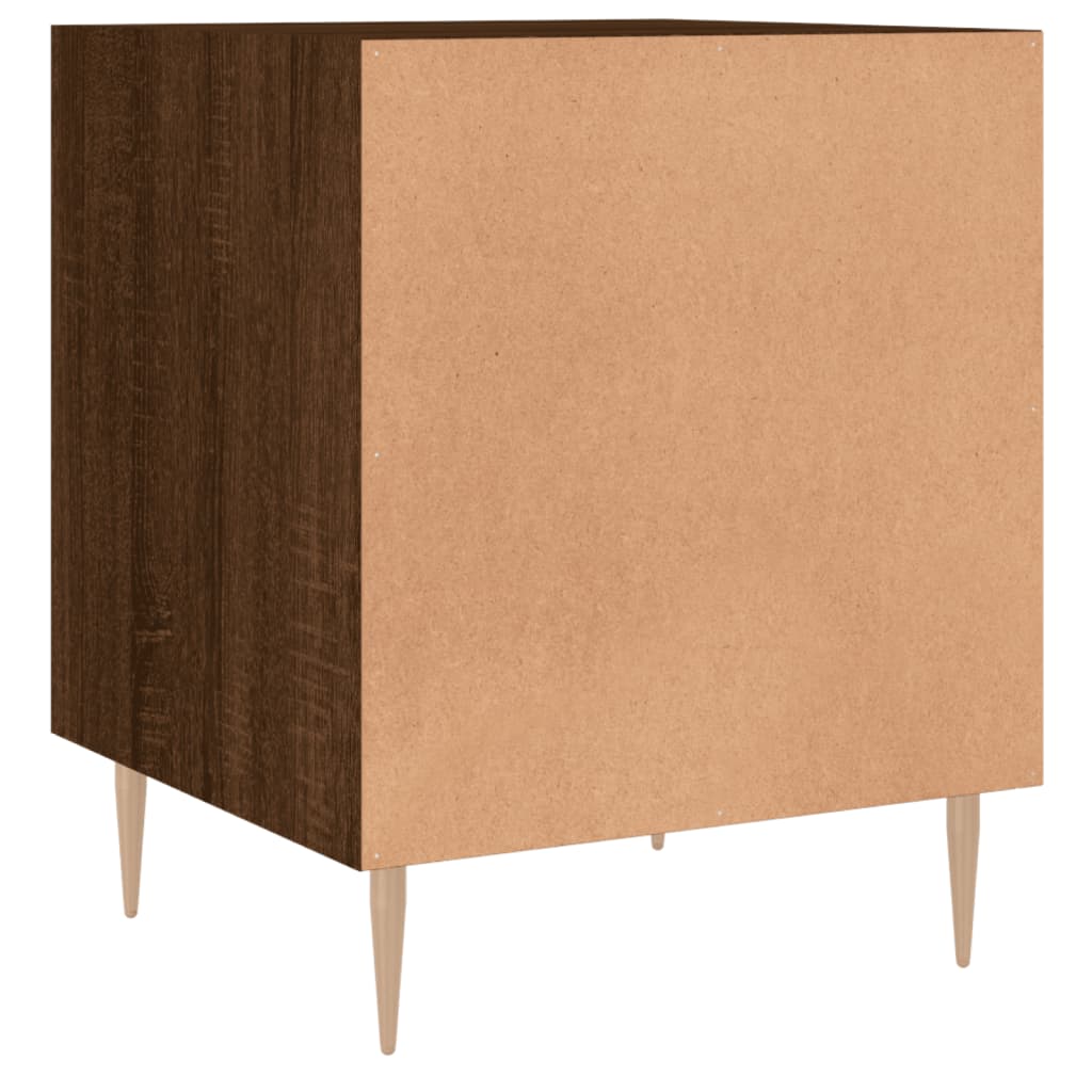 vidaXL Table de chevet chêne marron 40x40x50 cm bois d’ingénierie