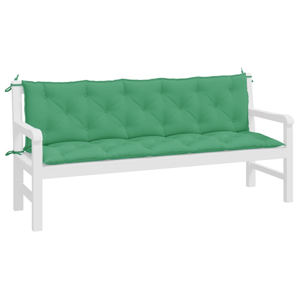 vidaXL Coussin de banc de jardin vert 180x(50+50)x7 cm tissu oxford