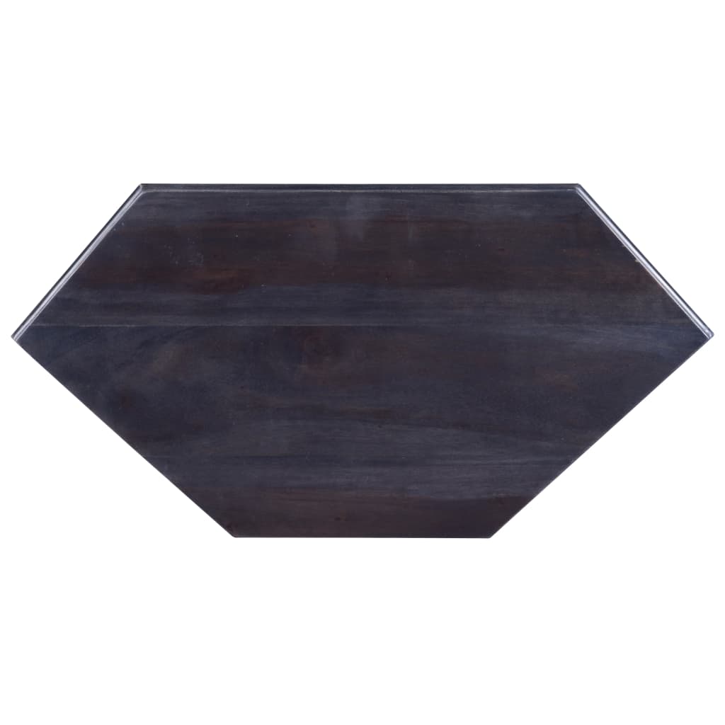 vidaXL Meuble TV d'angle Noir clair 80x40x49 cm Bois massif d'acajou