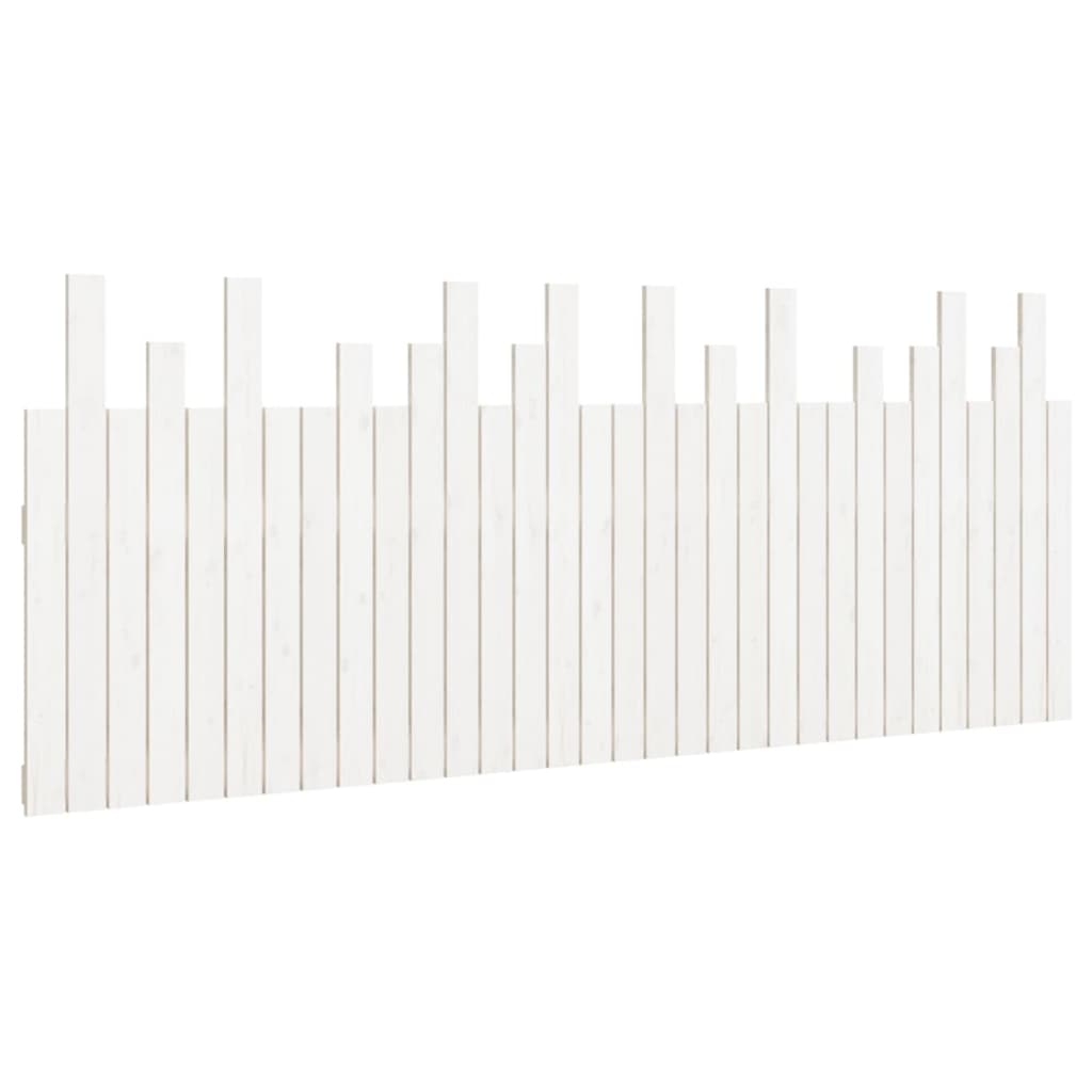 vidaXL Tête de lit murale Blanc 204x3x80 cm Bois massif de pin