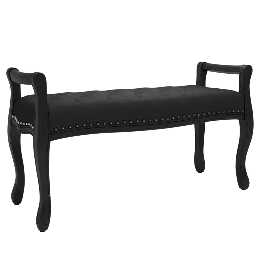 vidaXL Banc Noir 110x45x60 cm Velours