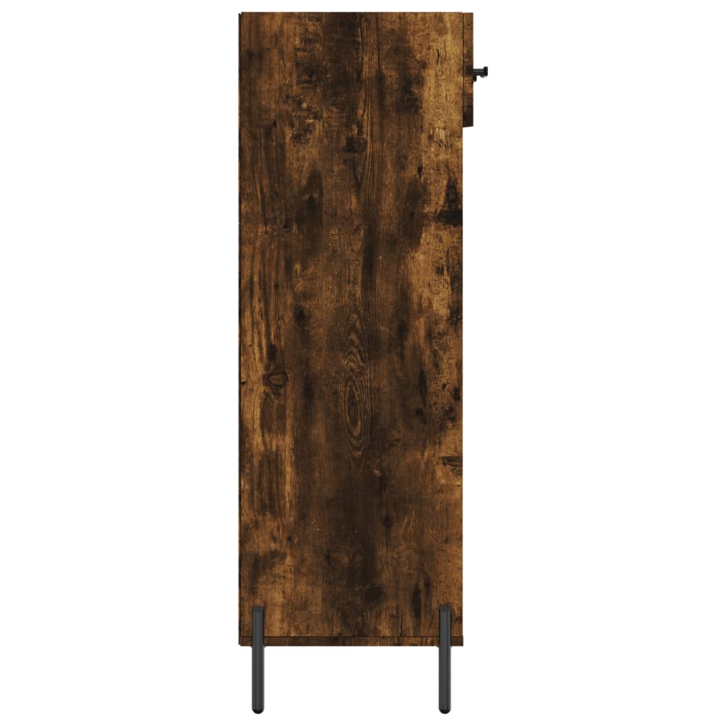 vidaXL Armoire à chaussures chêne fumé 60x35x105 cm bois d'ingénierie