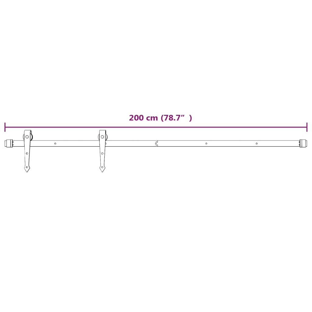 vidaXL Porte coulissante et kit de quincaillerie 90x210 cm pin massif