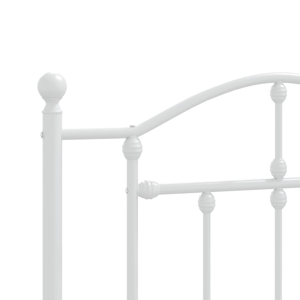 vidaXL Tête de lit métal blanc 90 cm