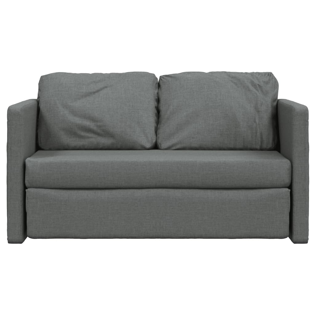 vidaXL Canapé-lit 2 en 1 gris foncé 112x174x55 cm tissu