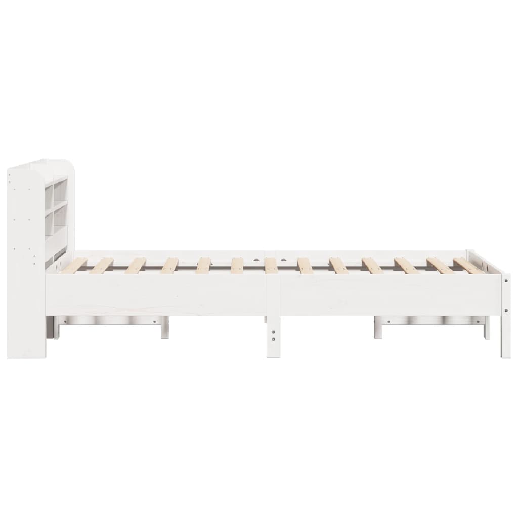 vidaXL Cadre de lit sans matelas blanc 75x190 cm bois de pin massif