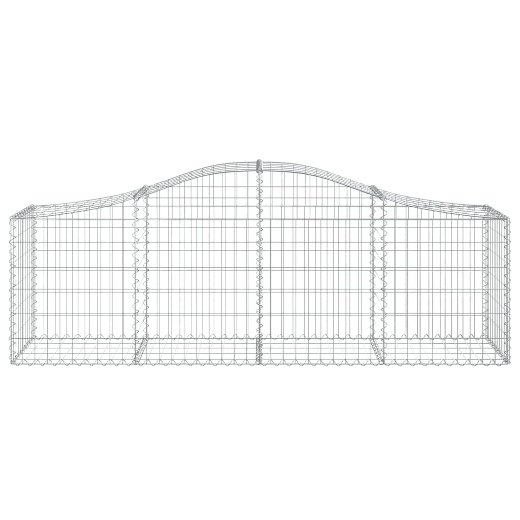 vidaXL Paniers à gabions arqués 40 pcs 200x50x60/80 cm fer galvanisé