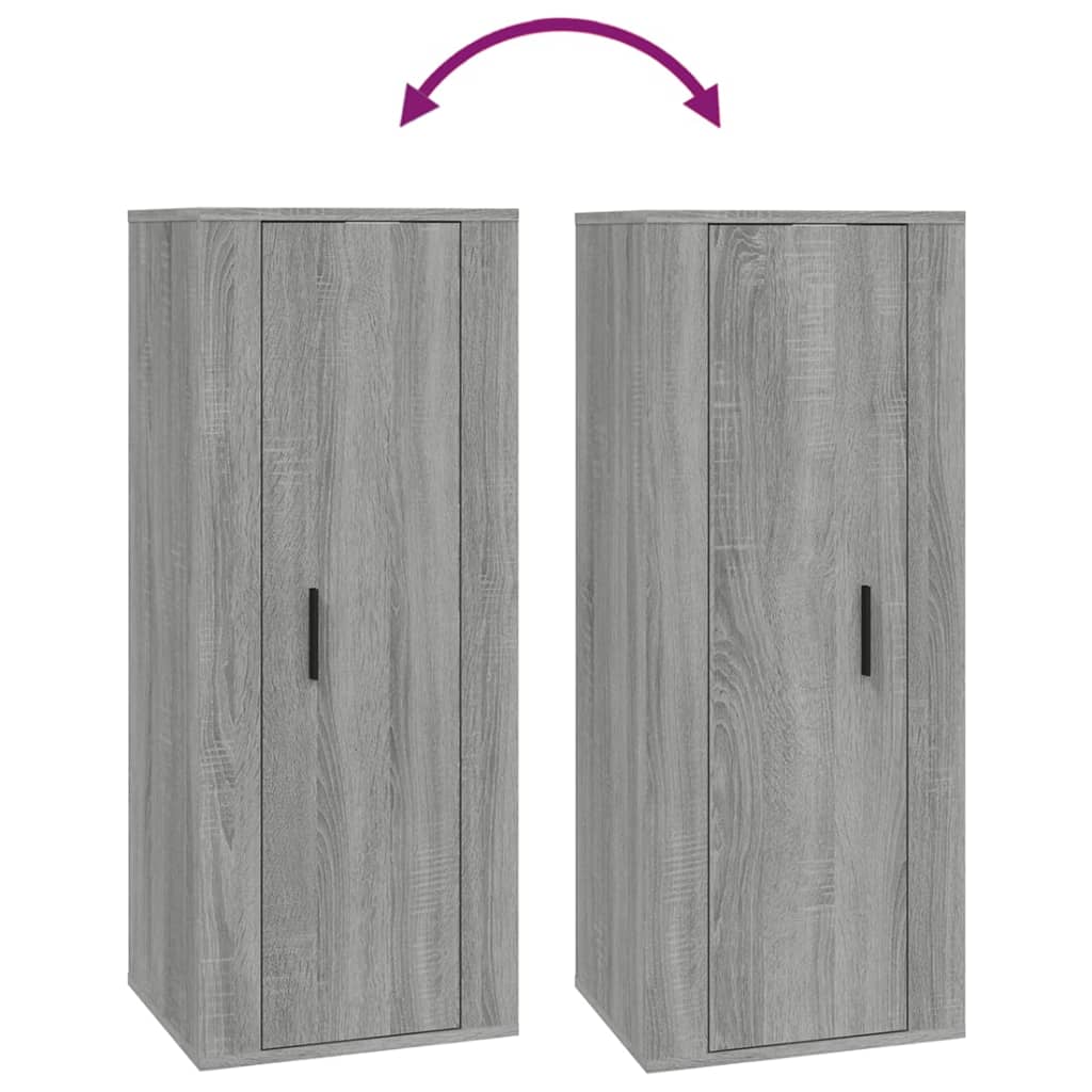 vidaXL Ensemble de meubles TV 4 pcs Sonoma gris Bois d'ingénierie