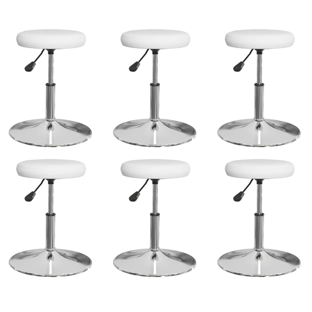 vidaXL Chaises à manger lot de 6 blanc similicuir