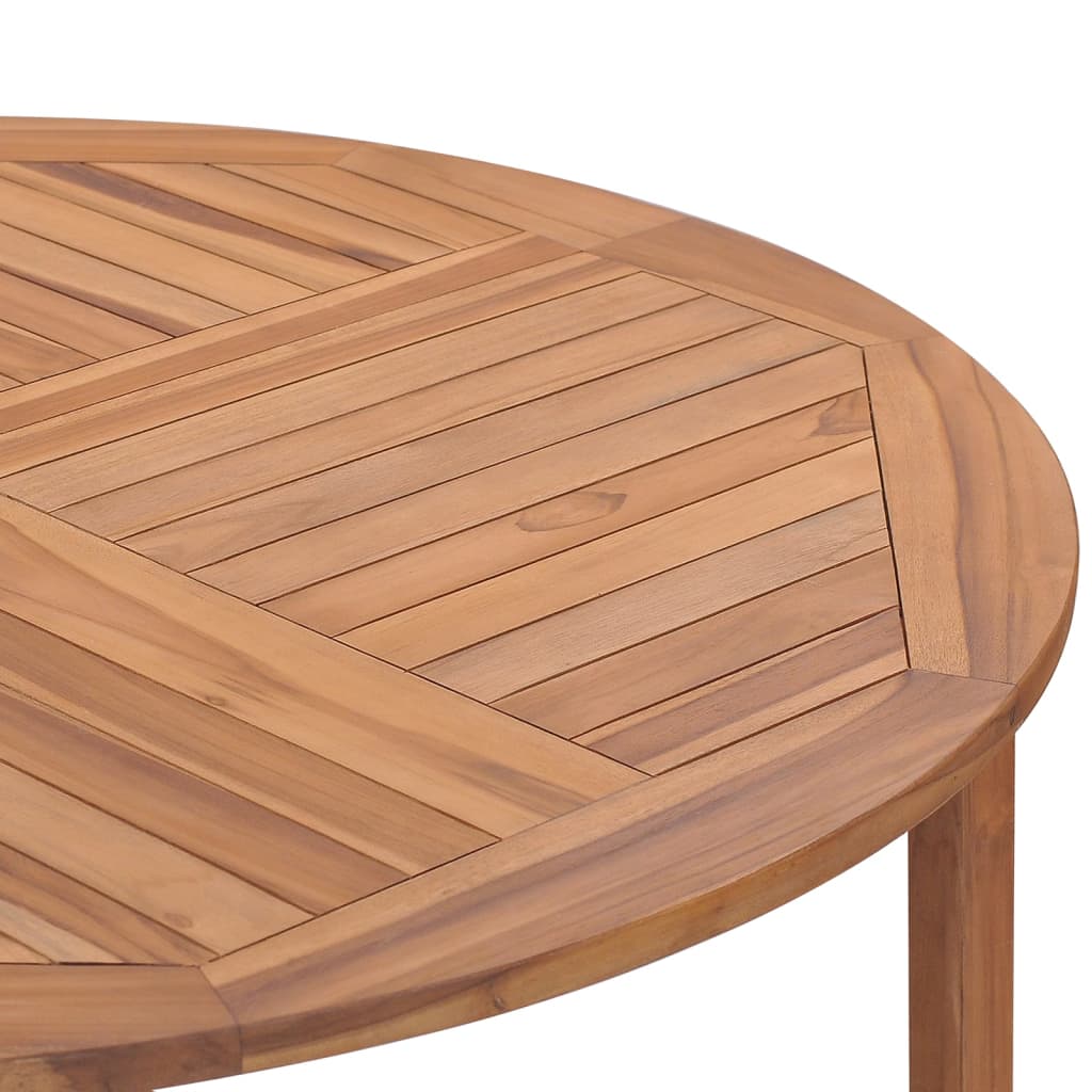 vidaXL Table de salle à manger de jardin Ø110x75cm Bois massif de teck