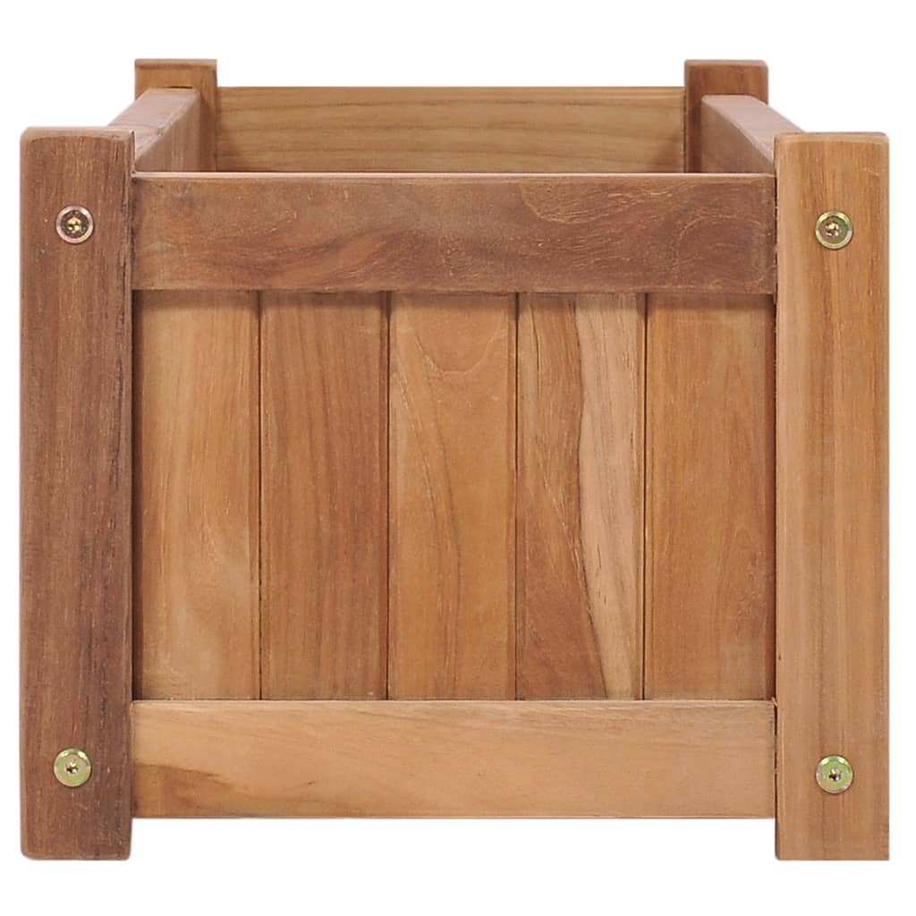 vidaXL Lit surélevé 100x30x25 cm Bois de teck solide