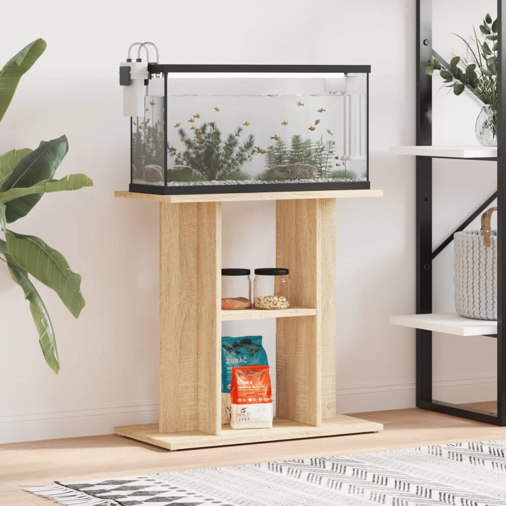 vidaXL Support pour aquarium chêne sonoma 60x30x60cm bois d'ingénierie