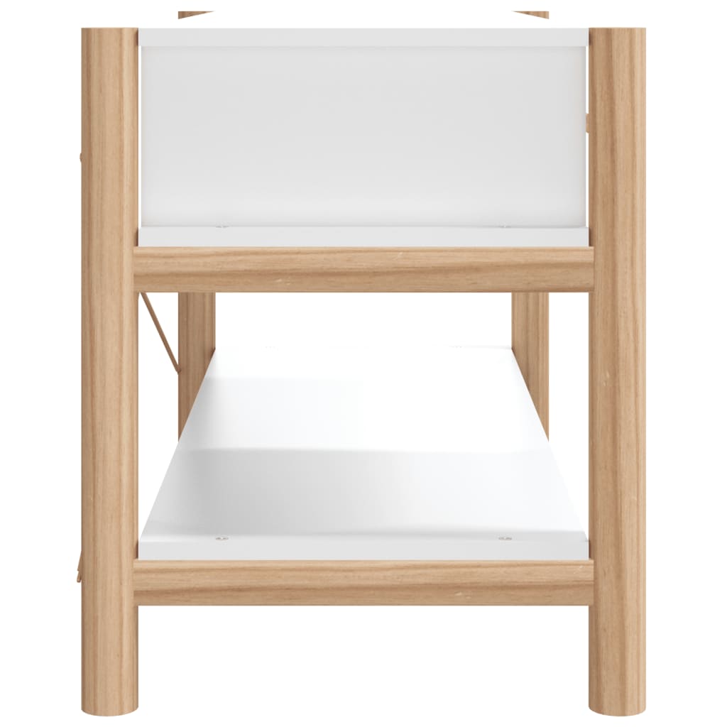 vidaXL Meuble TV Blanc 82x38x45 cm Bois d'ingénierie