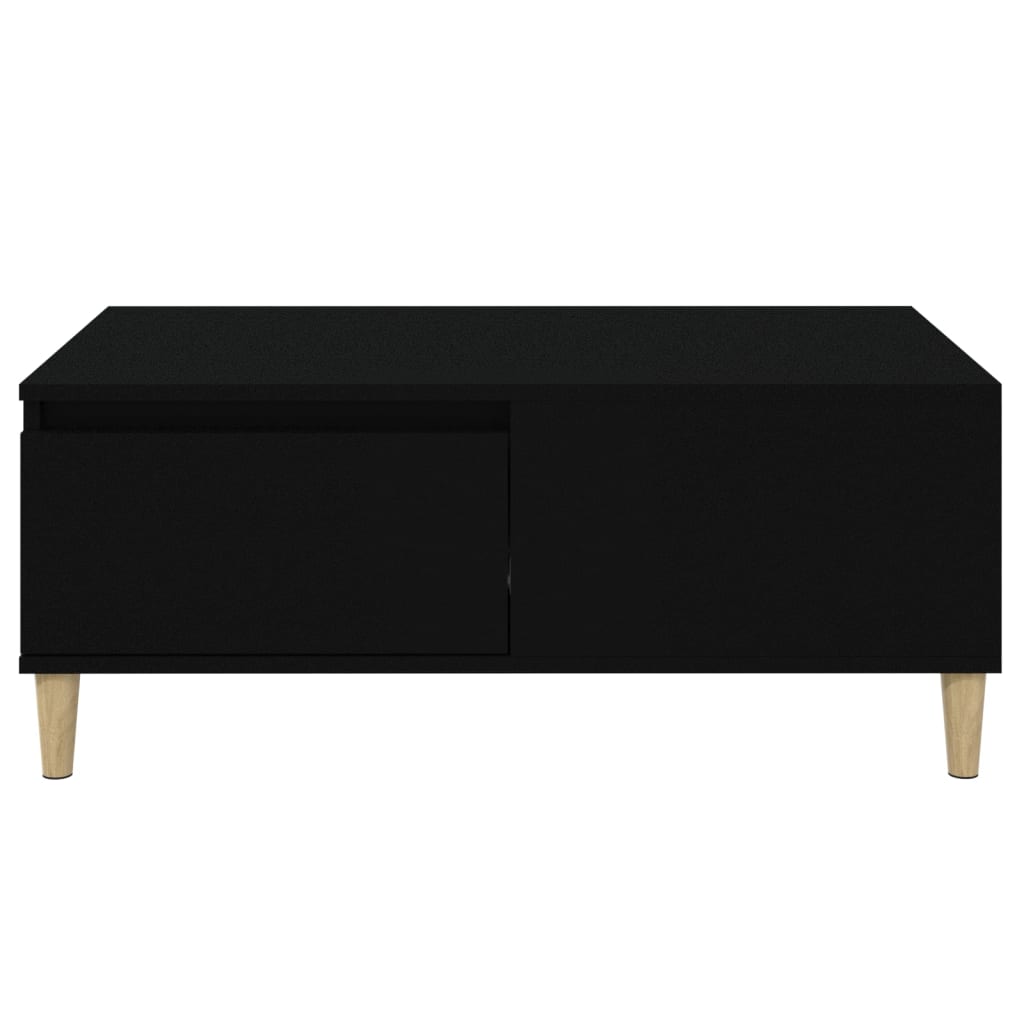 vidaXL Table basse Noir 90x50x36,5 cm Bois d'ingénierie