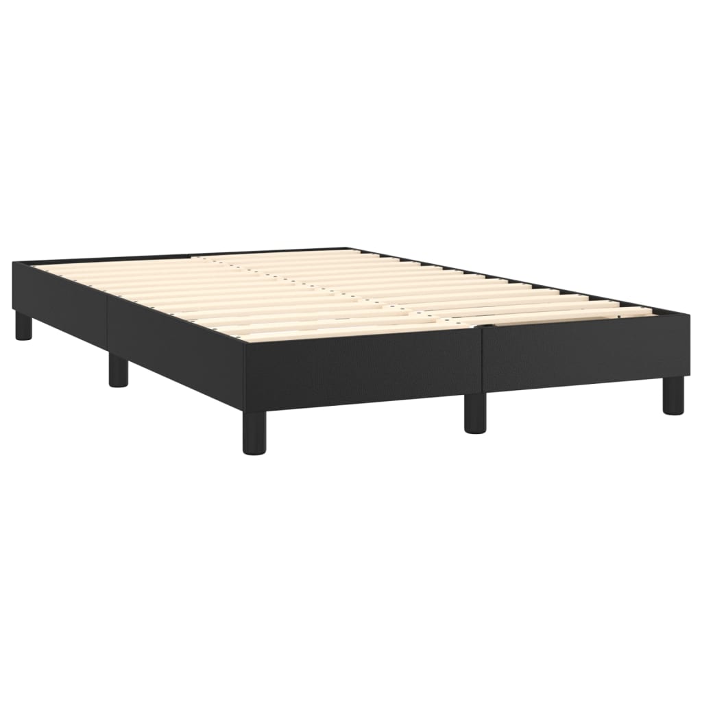 vidaXL Sommier à lattes de lit matelas Noir 120x200 cm Similicuir