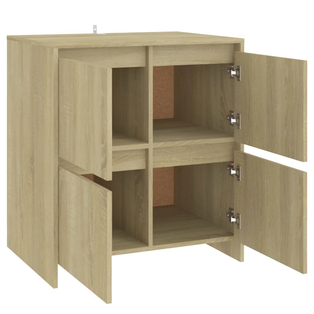 vidaXL Buffets 2 pcs Chêne Sonoma 70x41x75 cm Bois d'ingénierie