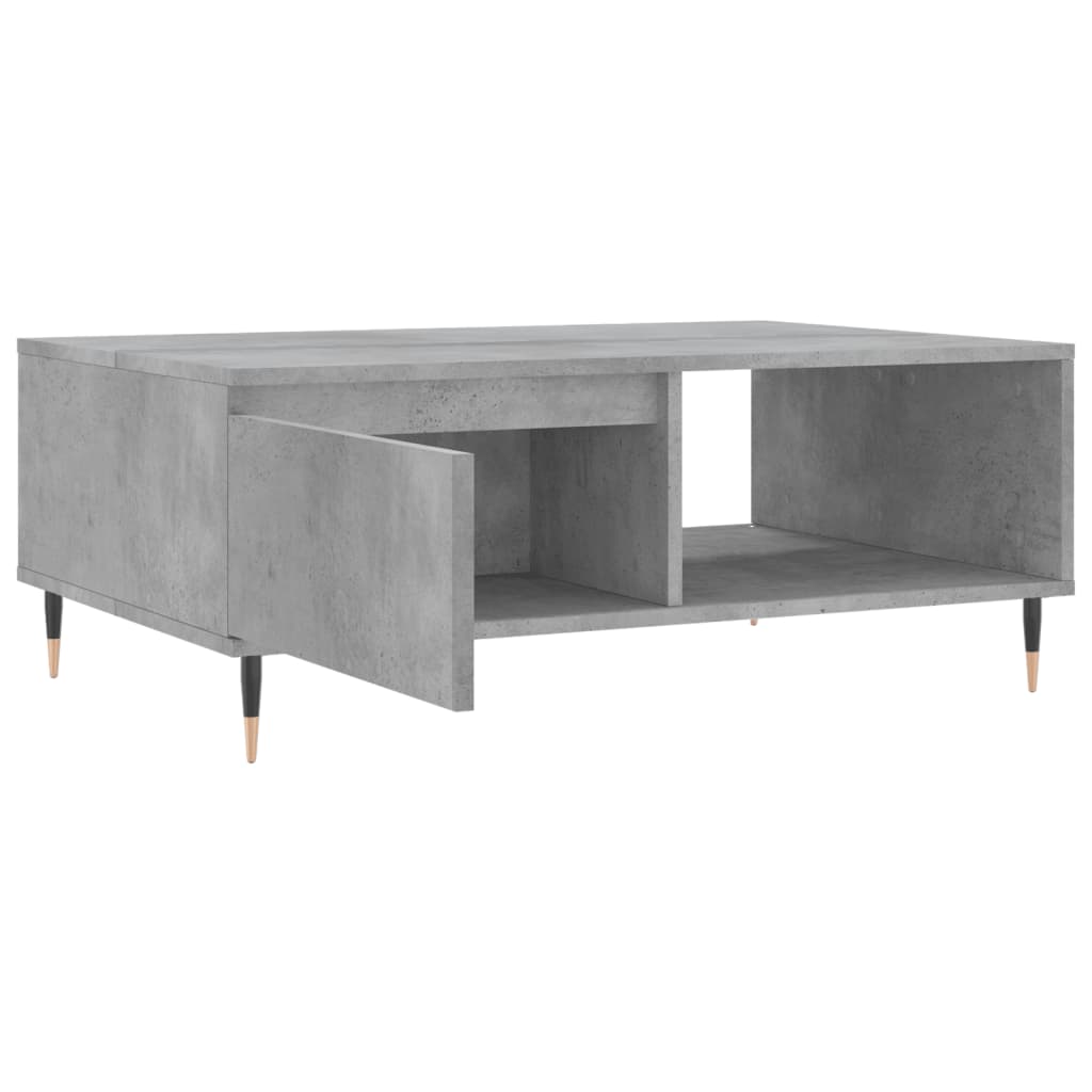 vidaXL Table basse gris béton 90x60x35 cm bois d'ingénierie