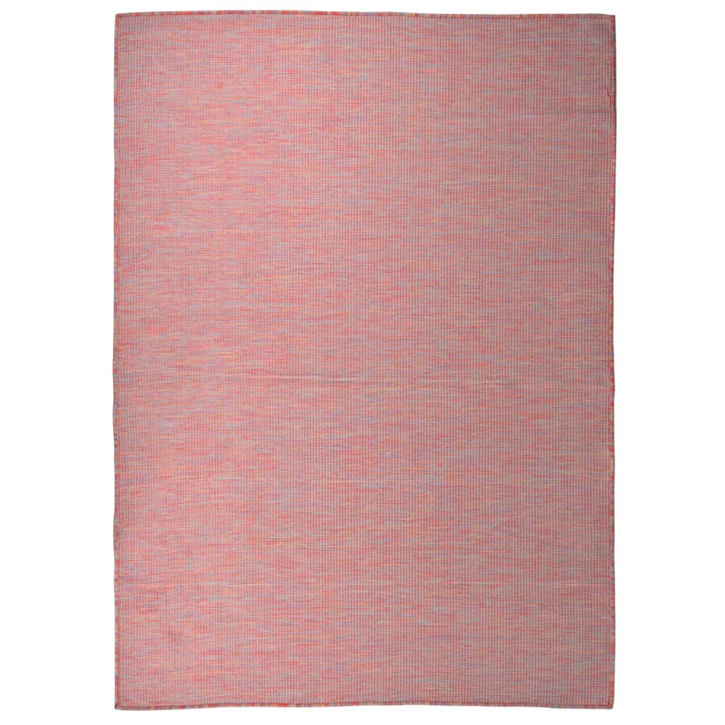 vidaXL Tapis à tissage plat d'extérieur 200x280 cm Rouge