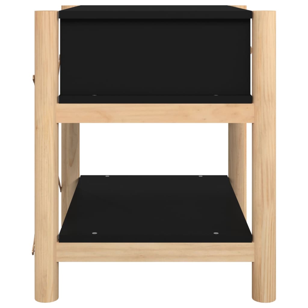 vidaXL Tables de chevet 2 pcs Noir 42x38x45 cm Bois d’ingénierie