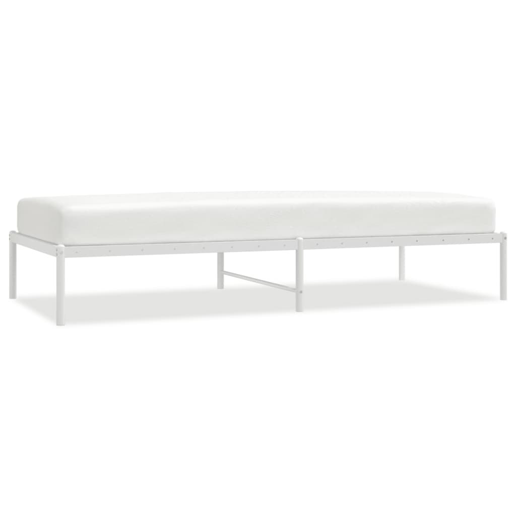 vidaXL Cadre de lit métal sans matelas blanc 90x200 cm