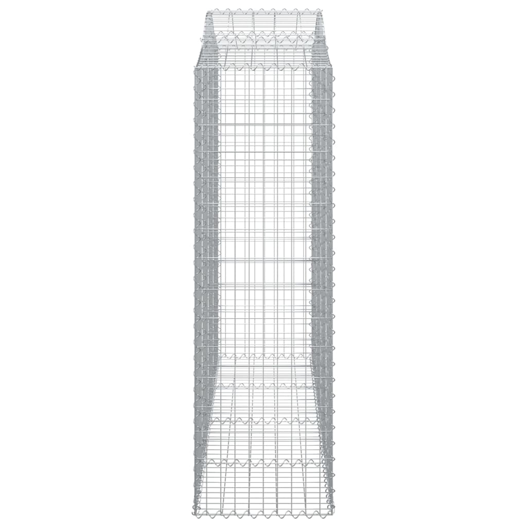 vidaXL Paniers à gabions arqués 14 pcs 200x50x160/180 cm Fer galvanisé