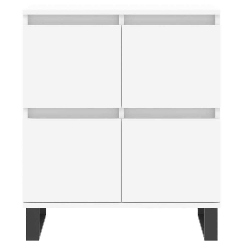 vidaXL Buffets 2 pcs blanc bois d'ingénierie