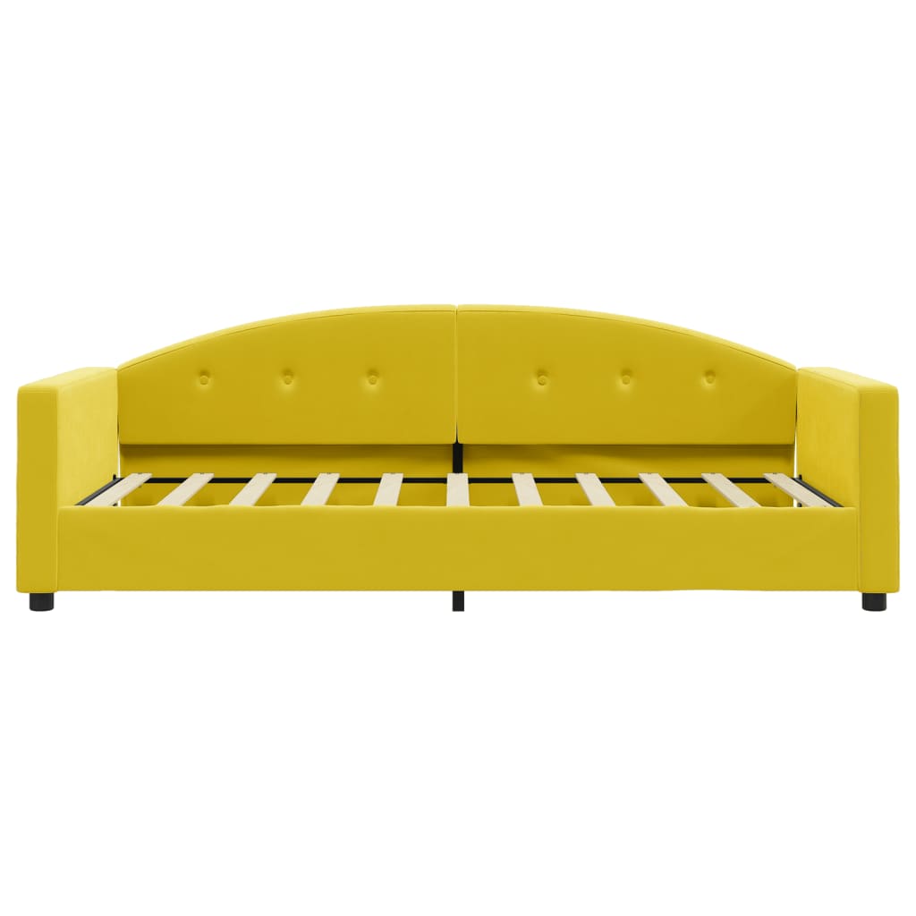 vidaXL Lit de repos sans matelas jaune 80x200 cm velours