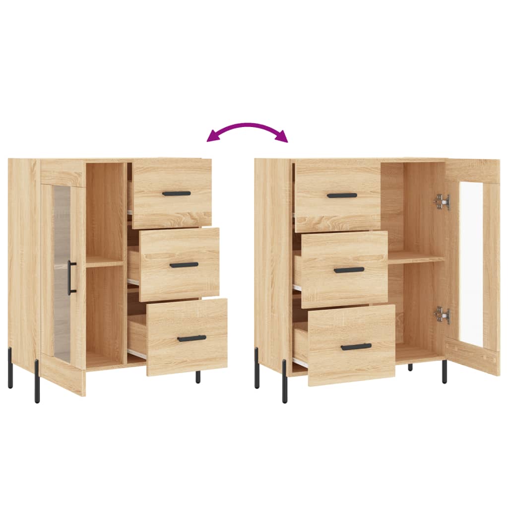 vidaXL Buffet chêne sonoma 69,5x34x90 cm bois d'ingénierie