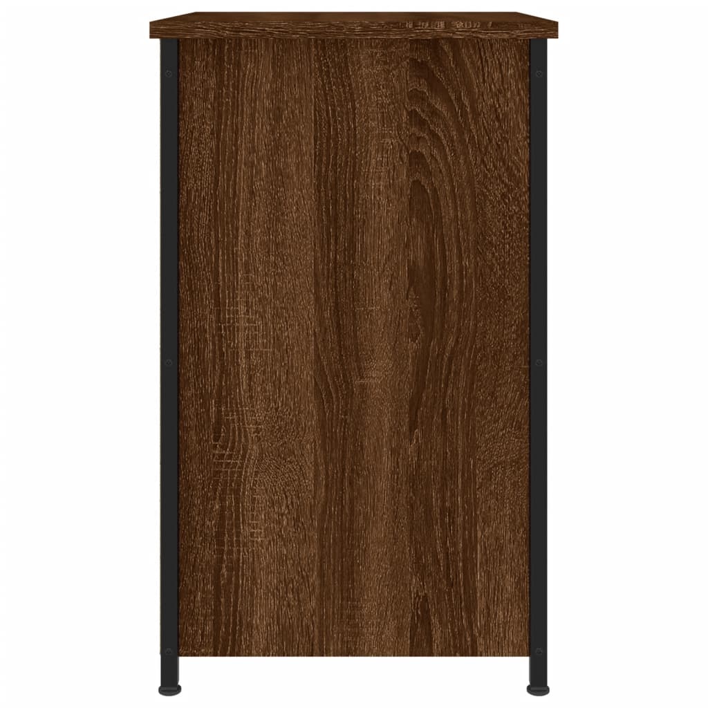 vidaXL Tables de chevet 2pcs chêne marron 40x36x60cm Bois d'ingénierie