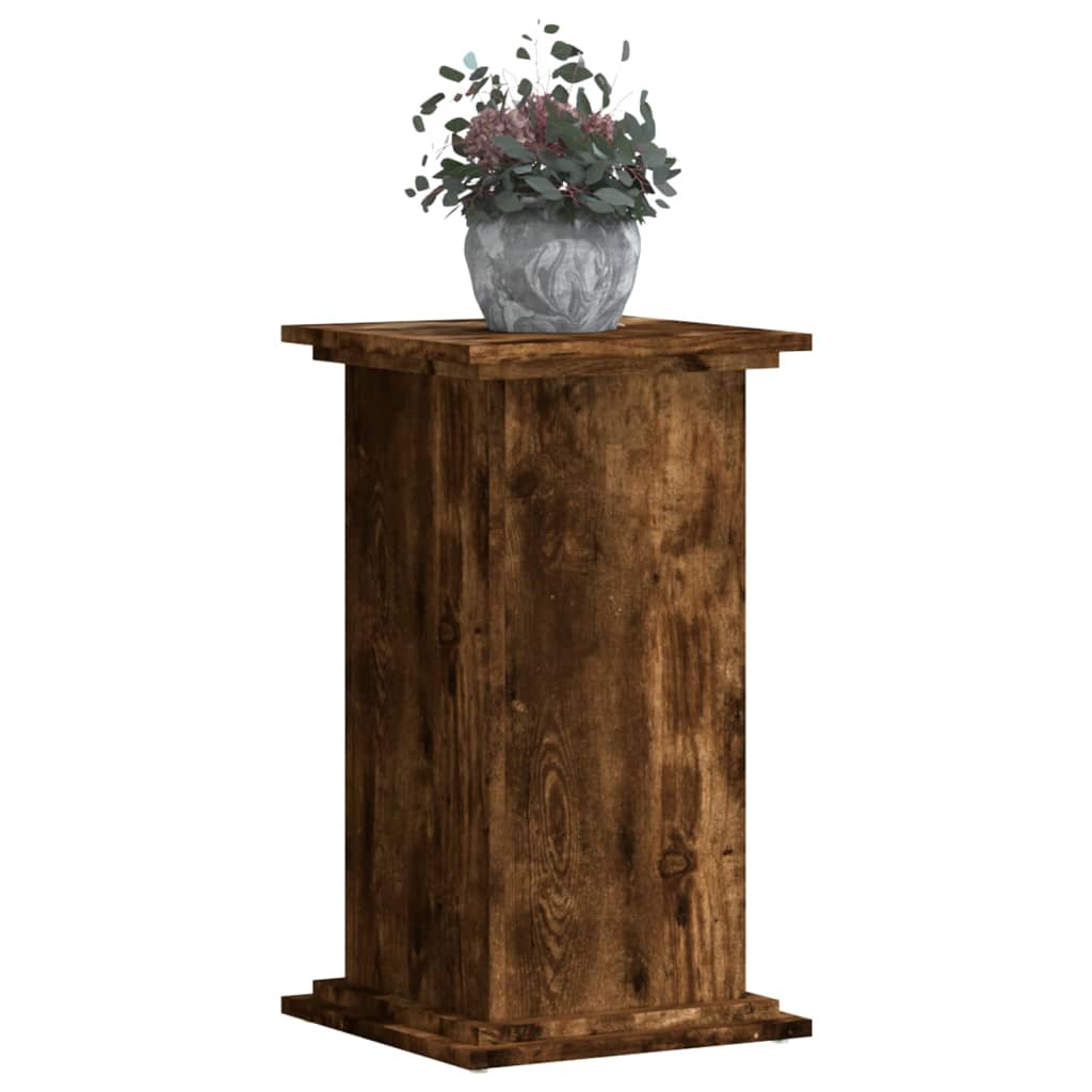 vidaXL Support pour plantes chêne fumé 33x33x60 cm bois d'ingénierie