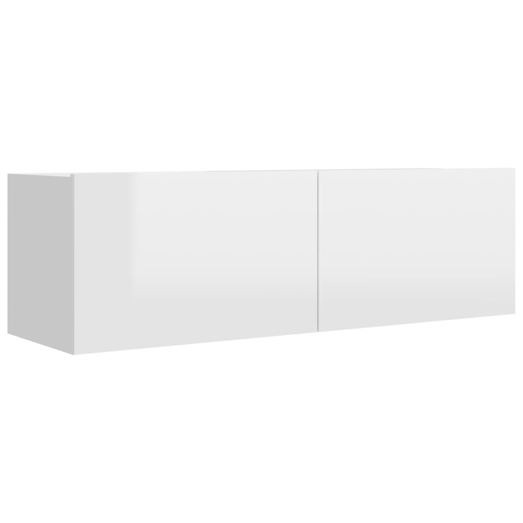 vidaXL Ensemble de meubles TV 6 pcs Blanc brillant Bois d'ingénierie