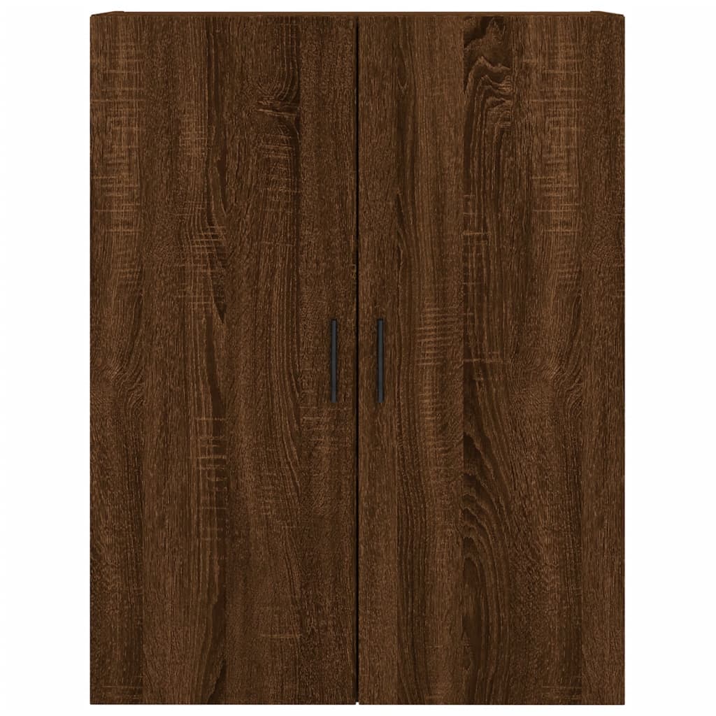 vidaXL Buffet haut Chêne marron 69,5x34x180 cm Bois d'ingénierie