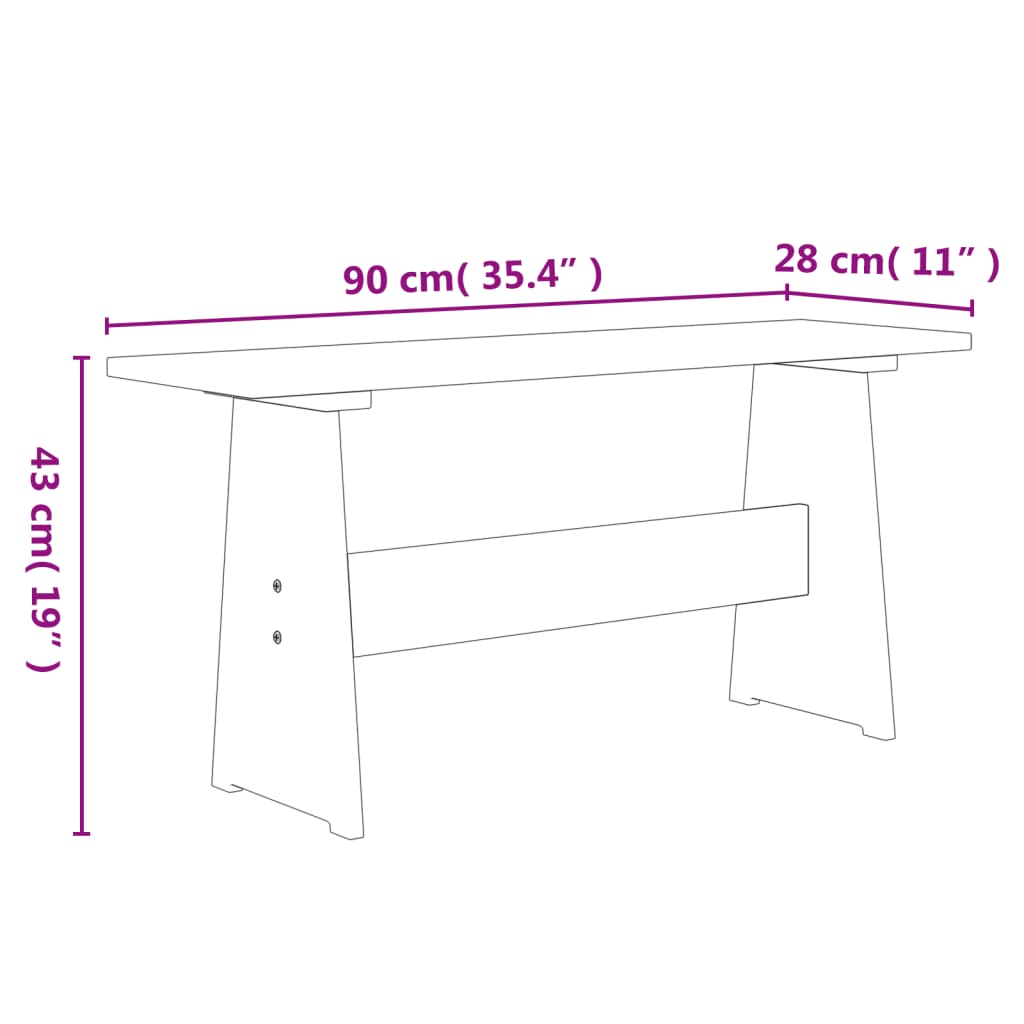 vidaXL Ensemble à manger REINE 3 pcs blanc bois de pin massif