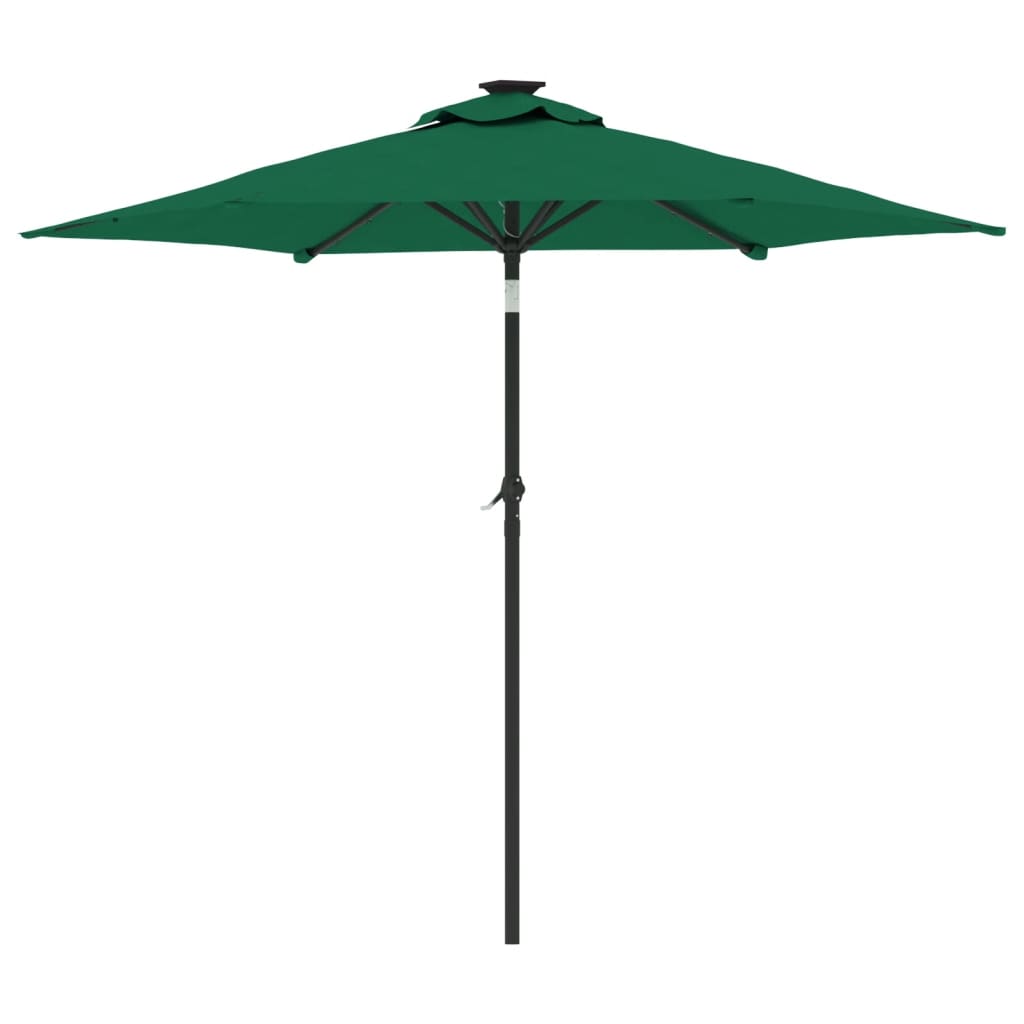 vidaXL Parasol de jardin avec mât en acier vert 225x225x212 cm