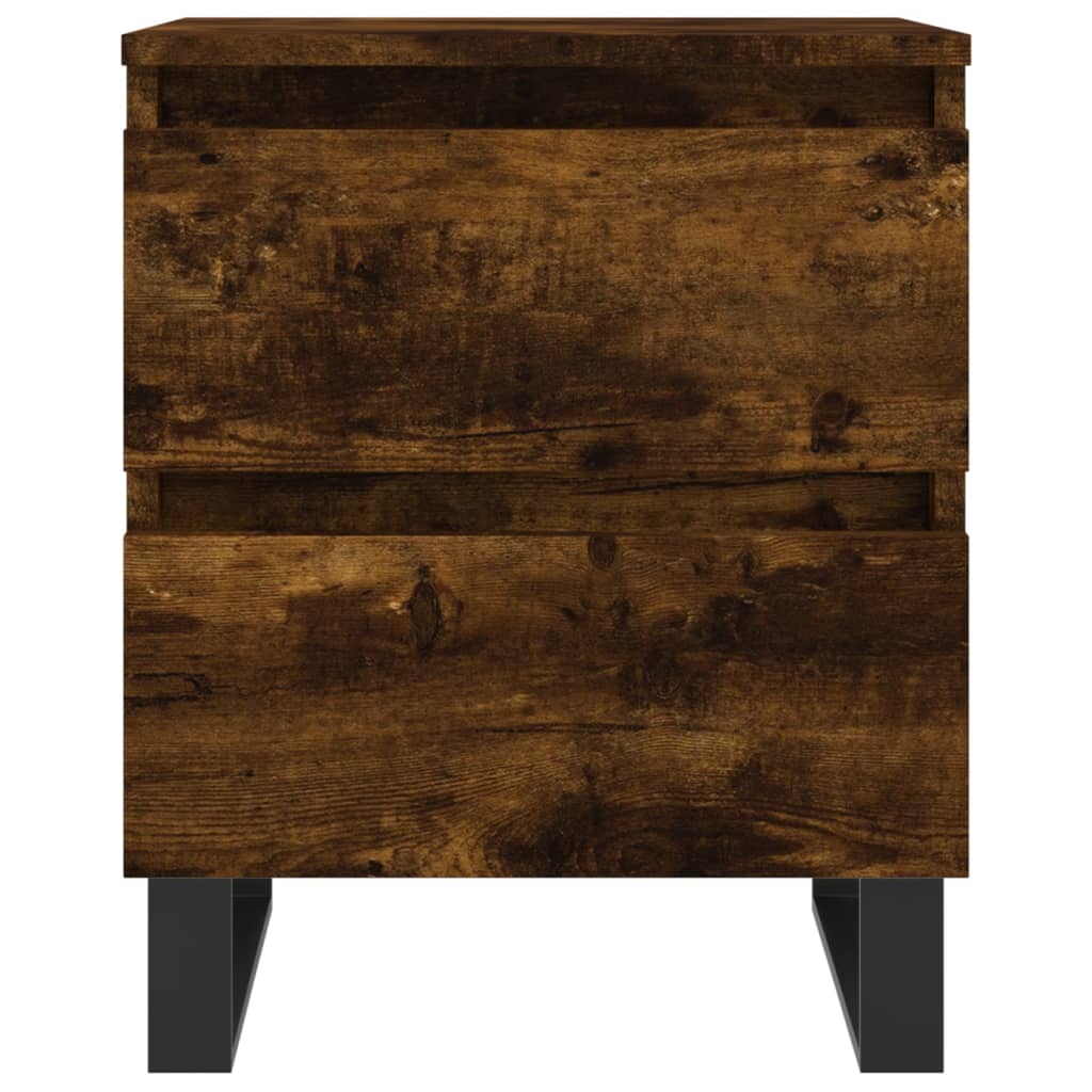 vidaXL Table de chevet chêne fumé 40x35x50 cm bois d’ingénierie