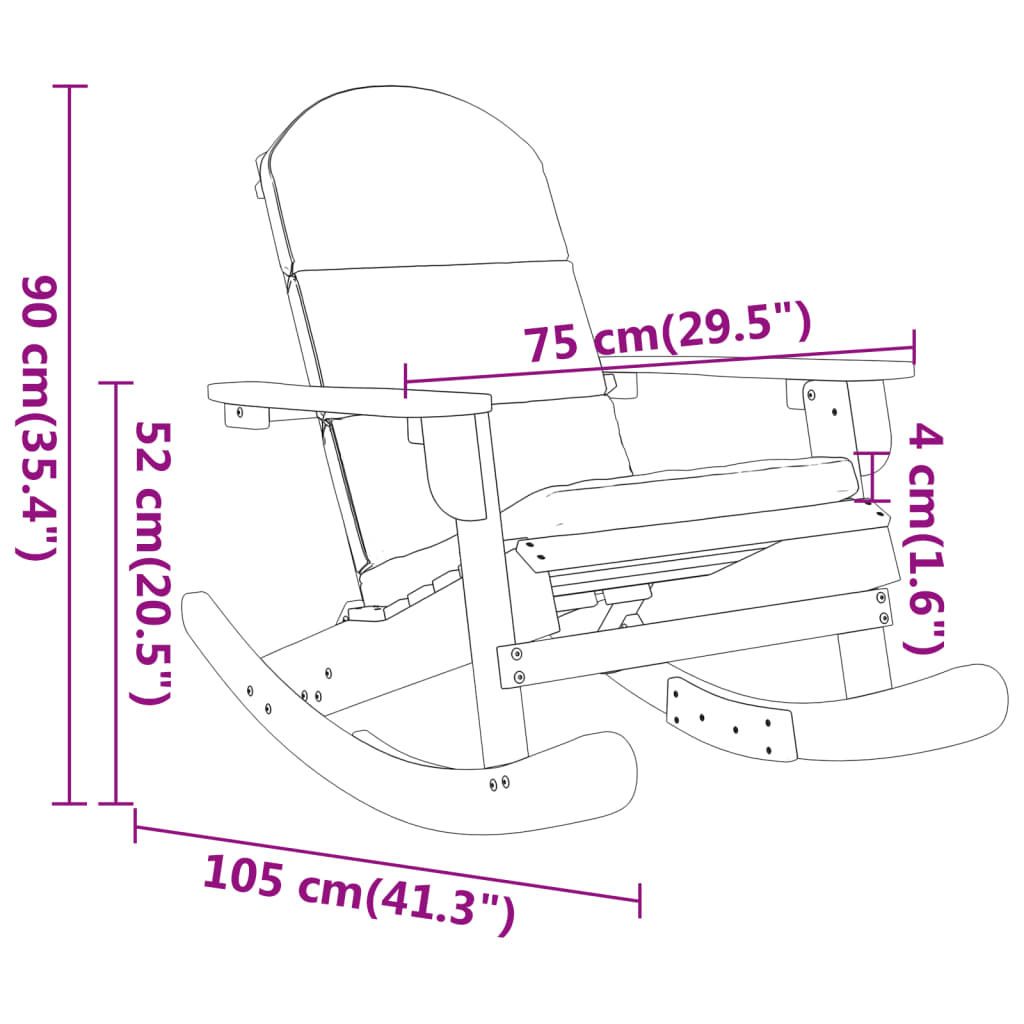 vidaXL Ensemble de salon de jardin Adirondack 3 pcs bois acacia solide