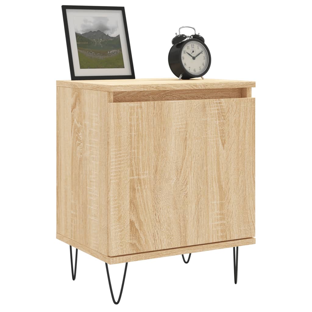 vidaXL Tables de chevet 2pcs chêne sonoma 40x30x50cm bois d'ingénierie