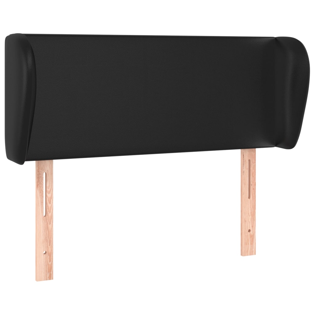 vidaXL Tête de lit avec oreilles Noir 103x23x78/88 cm Similicuir