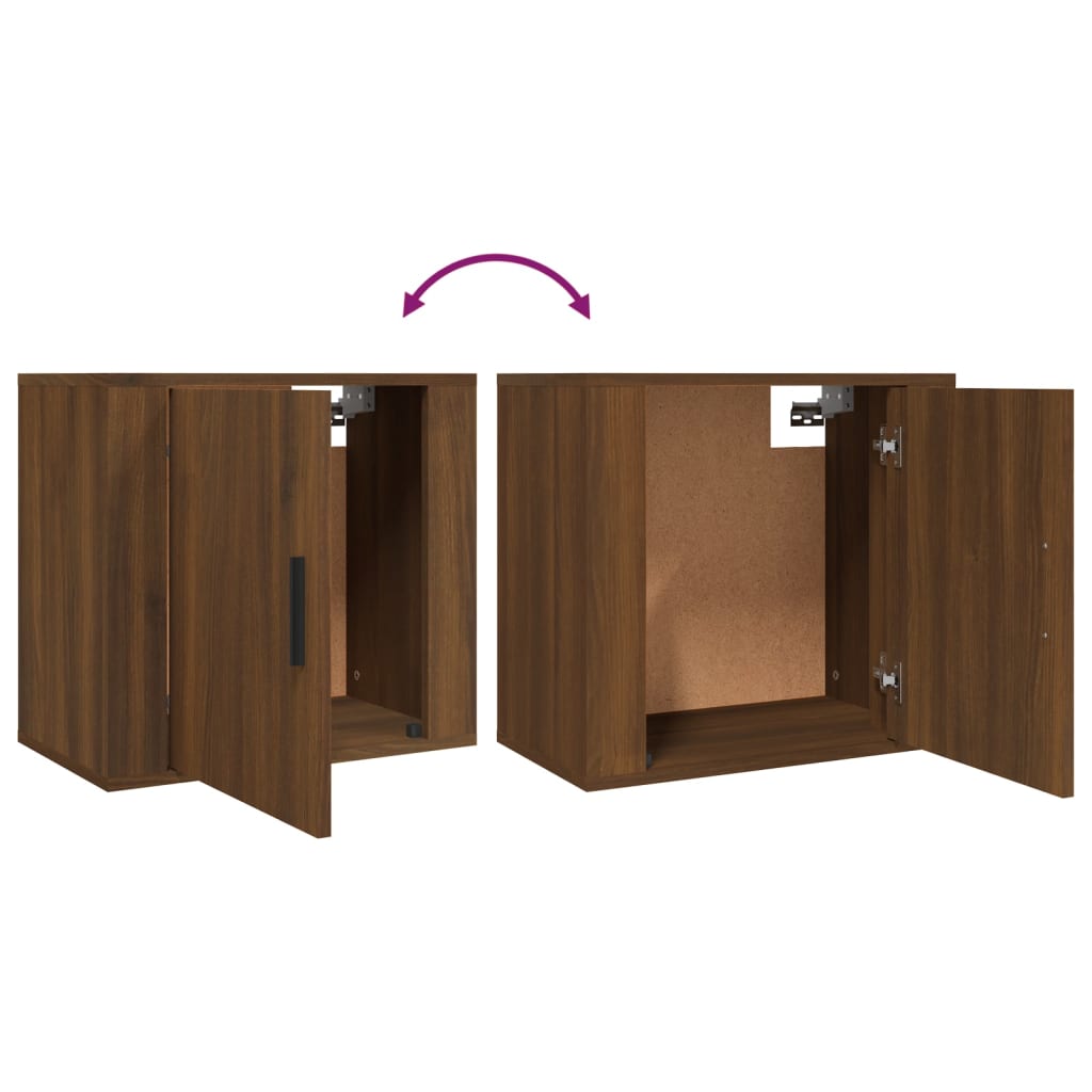 vidaXL Tables de chevet murales 2 pcs Chêne marron 50x30x47 cm